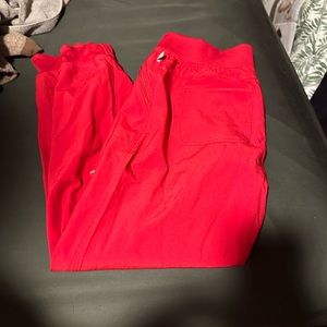 Red scrub pants